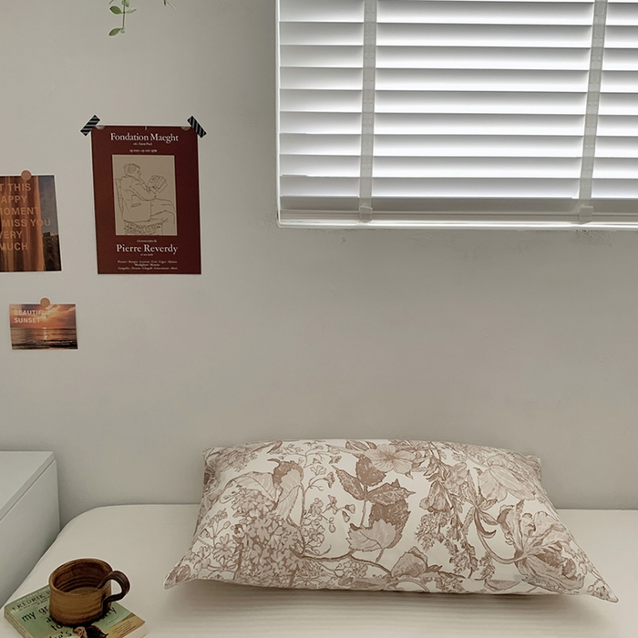 91家纺网 家纺一手货源 找家纺 柚可家居 2024新款全棉40支花卉枕套1实拍 今墨