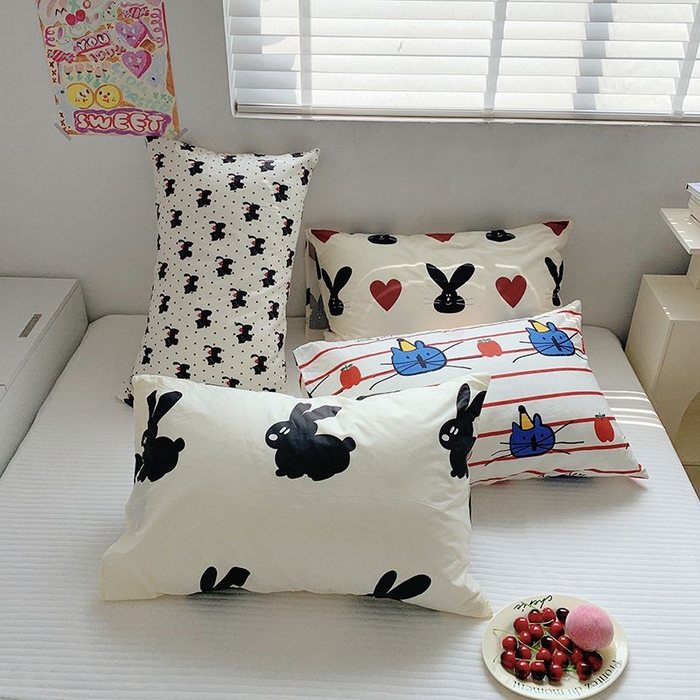 91家纺网 家纺一手货源 找家纺 （总）柚可家居 2024新款活性印花单枕套-ins卡通系列