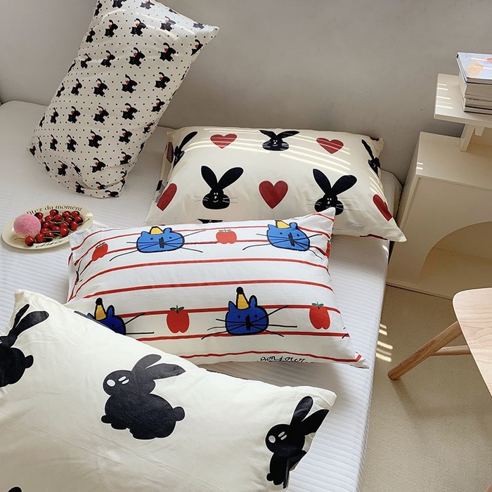 91家纺网 家纺一手货源 找家纺 （总）柚可家居 2024新款活性印花单枕套-ins卡通系列