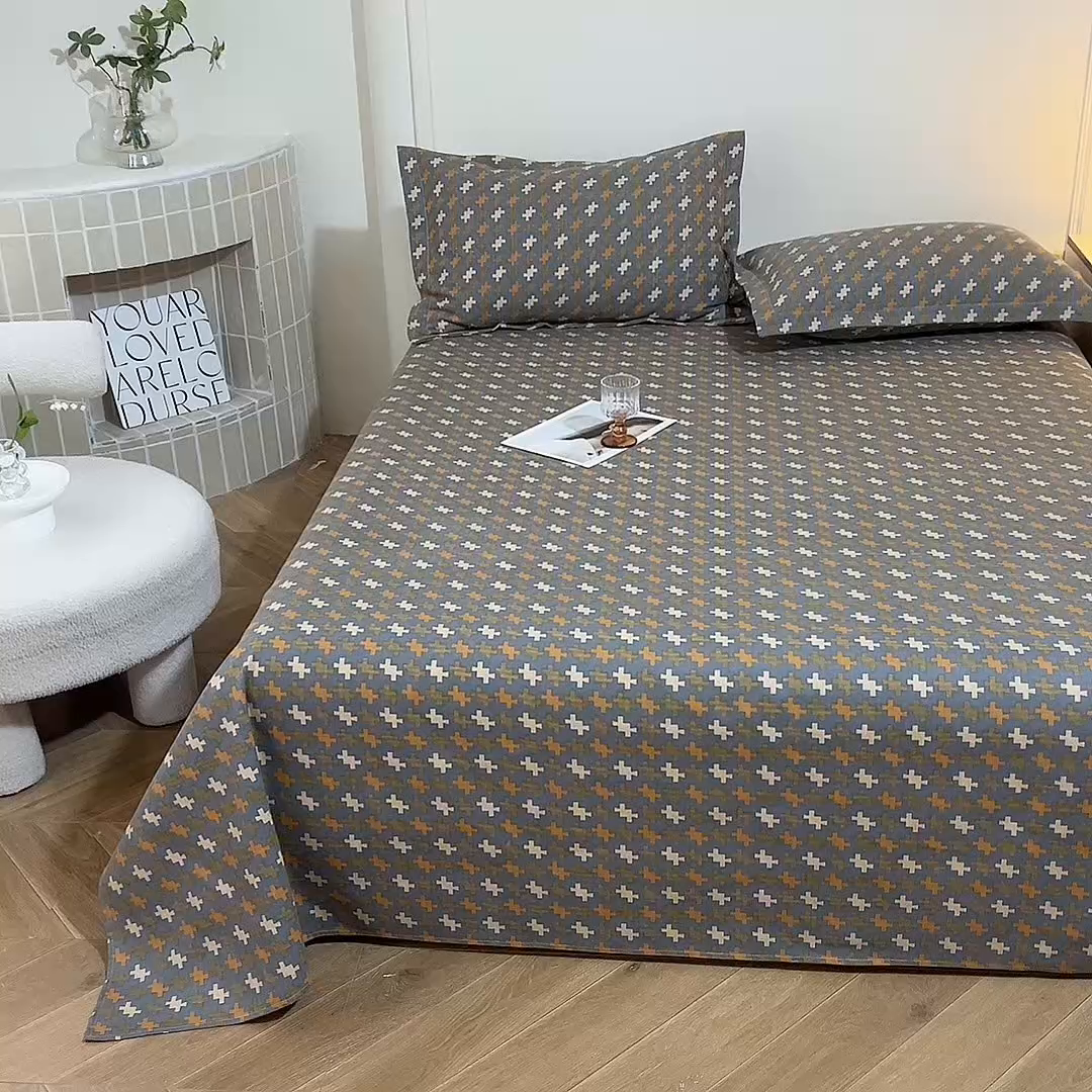 91家纺网 家纺一手货源 找家纺 幸嘉轩2025新款亲肤舒适床单三件套 摩尔比