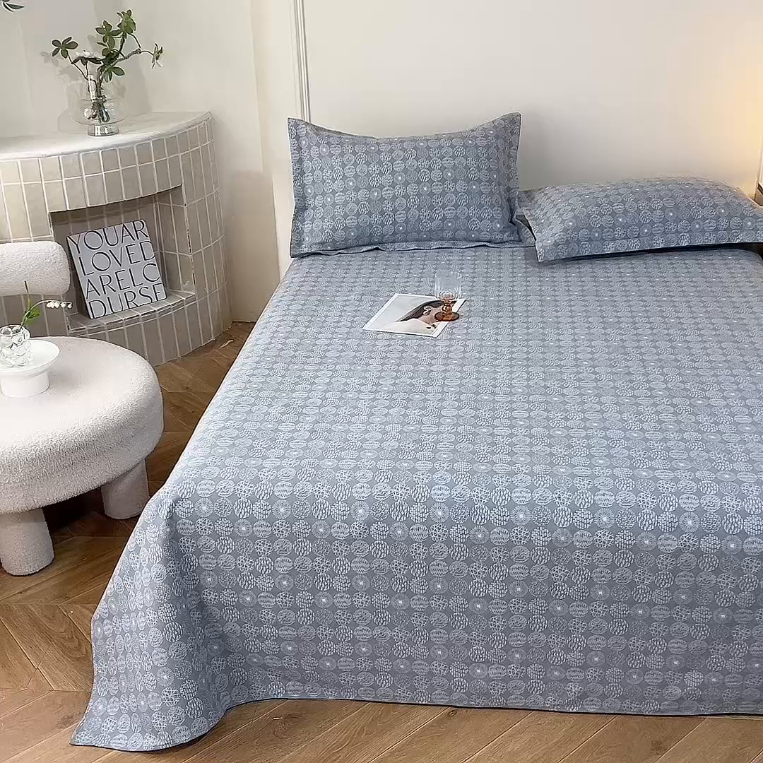 91家纺网 家纺一手货源 找家纺 幸嘉轩2025新款亲肤舒适床单三件套 如梦