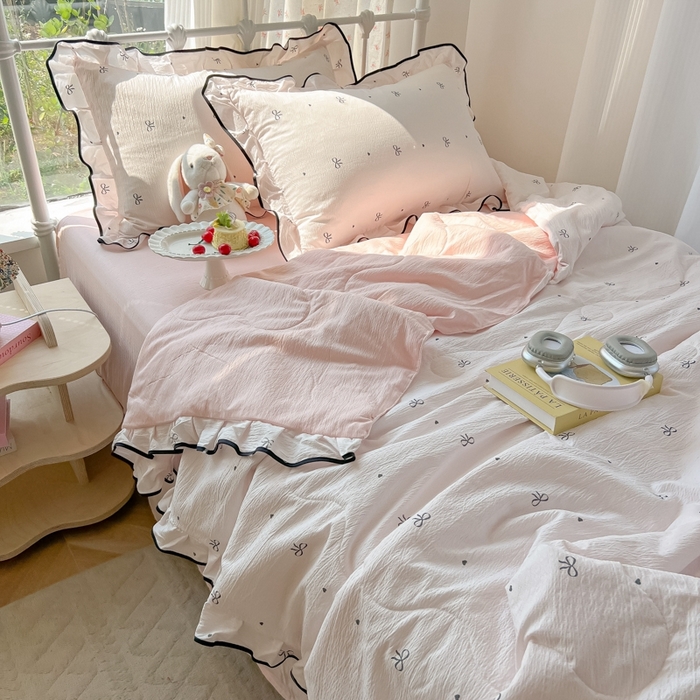 91家纺网 家纺一手货源 找家纺 （总）玉海棠家纺 2025新款A类双层纱抗菌夏被夏凉被空调被四件套