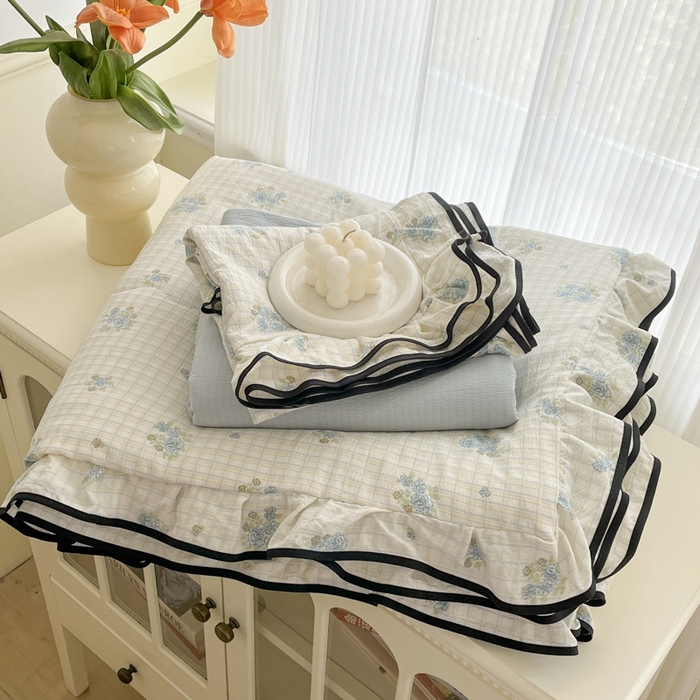 91家纺网 家纺一手货源 找家纺 （总）玉海棠家纺 2025新款A类双层纱抗菌夏被夏凉被空调被四件套