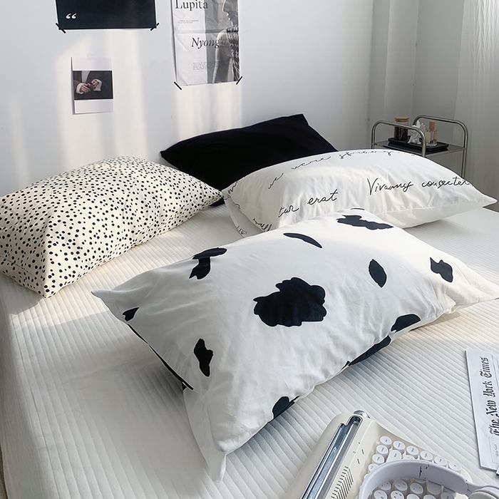 91家纺网 家纺一手货源 找家纺 （总）柚可家居 2024新款活性印花单枕套-黑白系列