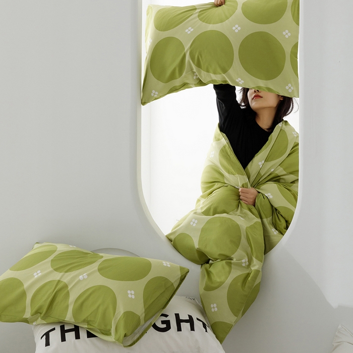 柚可家居 2024新款数码定版全棉单枕套系列-ins多巴胺 夏忆