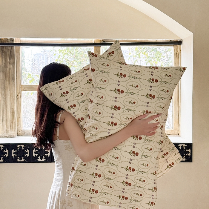 91家纺网 家纺一手货源 找家纺 （总）柚可家居 2024新款数码定版全棉单枕套系列-花卉