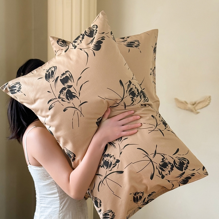 91家纺网 家纺一手货源 找家纺 （总）柚可家居 2024新款数码定版全棉单枕套系列-花卉