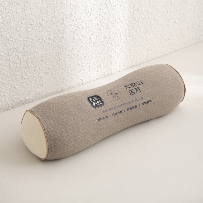 91家纺网 家纺一手货源 找家纺 桐格乳胶2025新款舒适睡眠护颈全荞麦枕头枕芯 苦荞颈椎枕-咖色