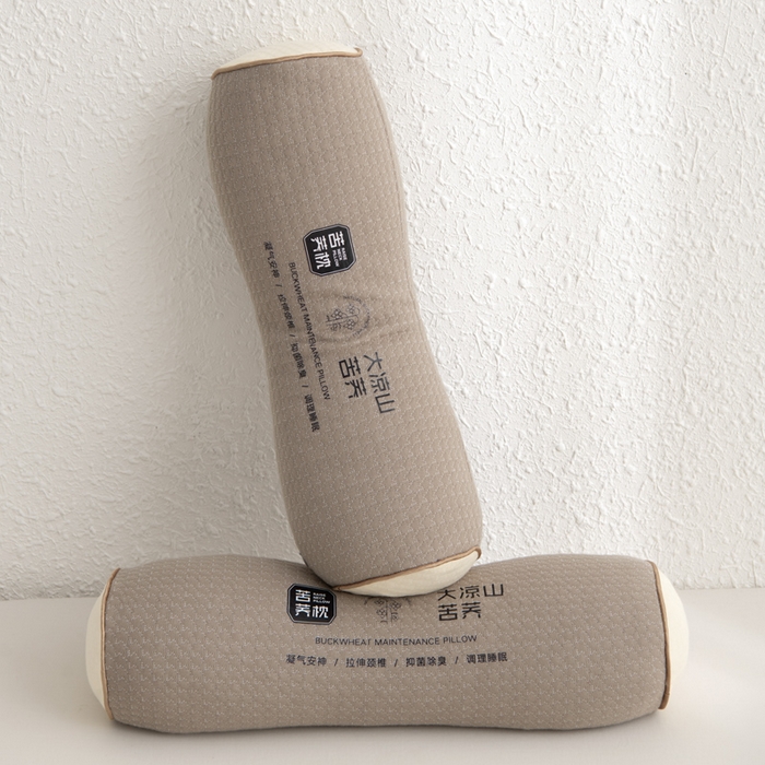 91家纺网 家纺一手货源 找家纺 桐格乳胶2025新款舒适睡眠护颈全荞麦枕头枕芯 苦荞颈椎枕-咖色