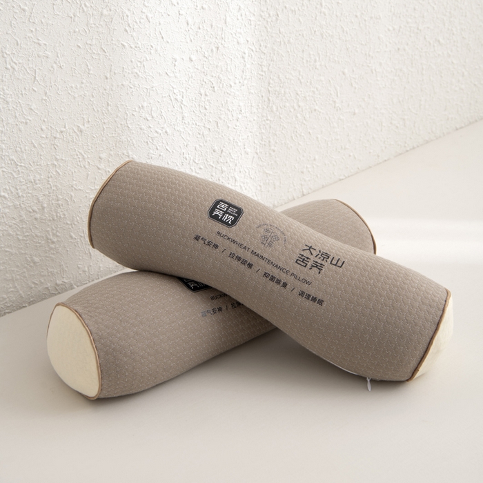 91家纺网 家纺一手货源 找家纺 桐格乳胶2025新款舒适睡眠护颈全荞麦枕头枕芯 苦荞颈椎枕-咖色