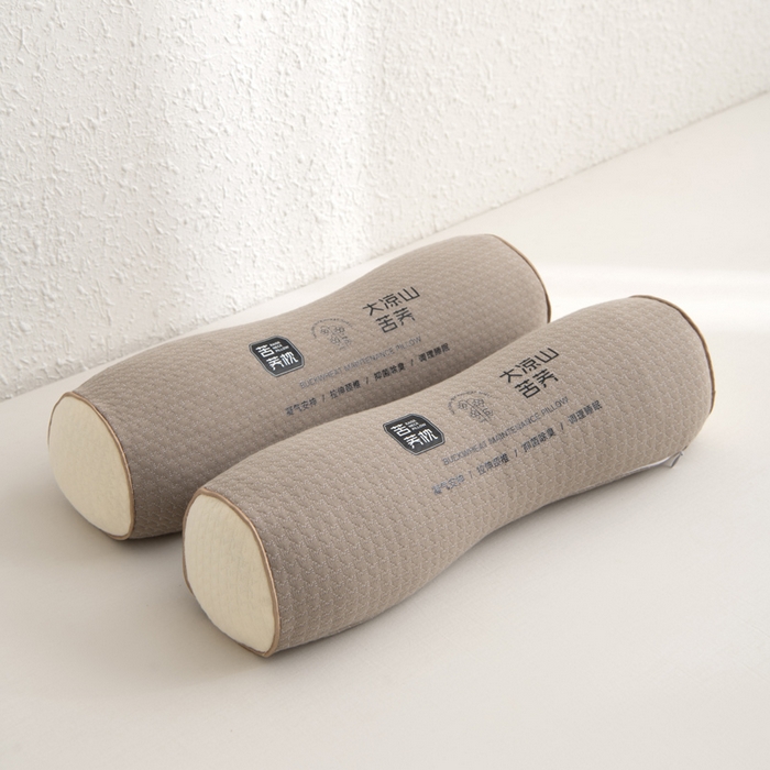 91家纺网 家纺一手货源 找家纺 桐格乳胶2025新款舒适睡眠护颈全荞麦枕头枕芯 苦荞颈椎枕-咖色