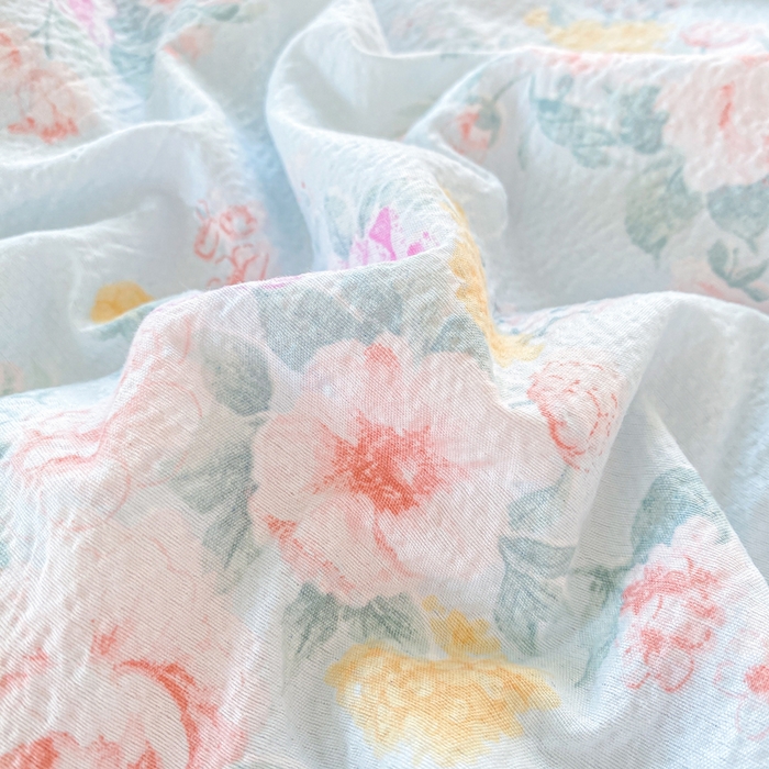 91家纺网 家纺一手货源 找家纺 （总）大麦家纺 2025新款云感双层纱花边夏被四件套