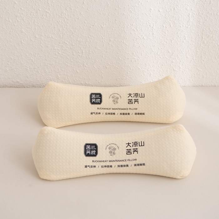 91家纺网 家纺一手货源 找家纺 桐格乳胶2025新款舒适睡眠护颈全荞麦枕头枕芯 苦荞三角枕-米色