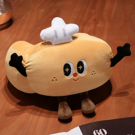 91家纺网 家纺一手货源 找家纺 （总）仟亿莱2025新款趣味牛角包毛毛虫U枕