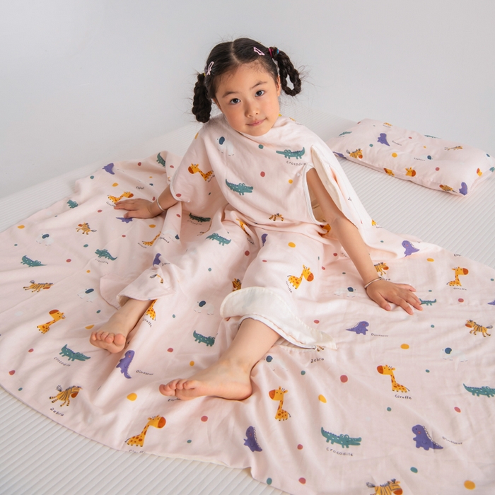 91家纺网 家纺一手货源 找家纺 （总）嗨皮宝贝 2025新款A类全棉纱布睡袋婴儿薄款夏季宝宝儿童春秋防踢被神器四季通用护肚