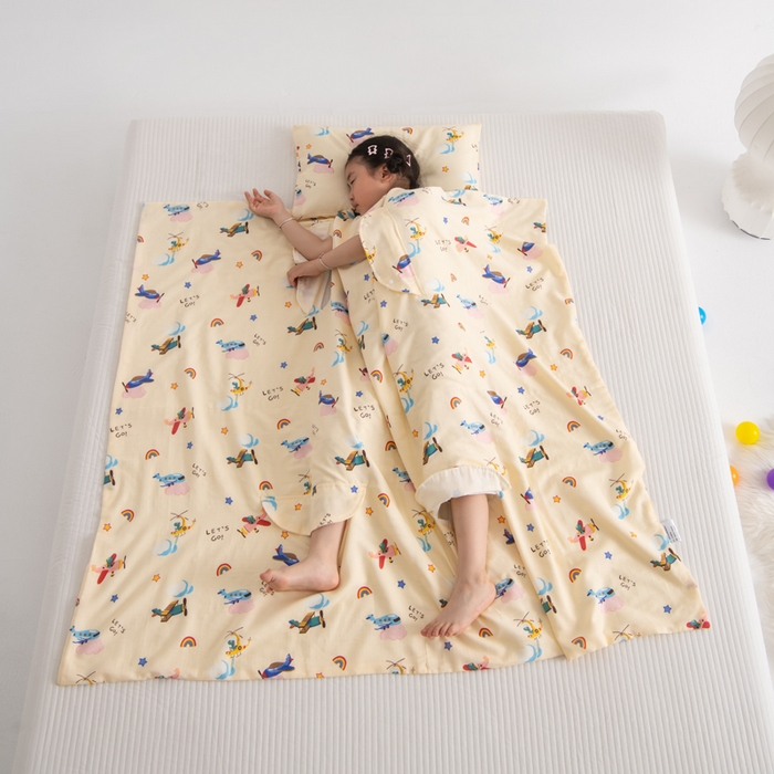 91家纺网 家纺一手货源 找家纺 （总）嗨皮宝贝 2025新款A类全棉纱布睡袋婴儿薄款夏季宝宝儿童春秋防踢被神器四季通用护肚