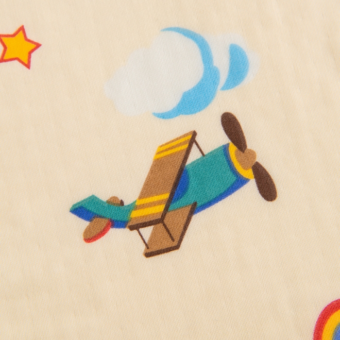 91家纺网 家纺一手货源 找家纺 嗨皮宝贝 2025新款A类全棉纱布睡袋婴儿薄款夏季宝宝儿童春秋防踢被神器四季通用护肚 飞行派对-黄