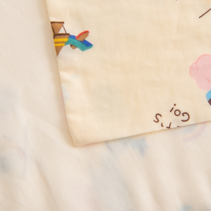 91家纺网 家纺一手货源 找家纺 嗨皮宝贝 2025新款A类全棉纱布睡袋婴儿薄款夏季宝宝儿童春秋防踢被神器四季通用护肚 飞行派对-黄