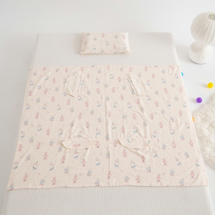 91家纺网 家纺一手货源 找家纺 嗨皮宝贝 2025新款A类全棉纱布睡袋婴儿薄款夏季宝宝儿童春秋防踢被神器四季通用护肚 快乐公仔-黄