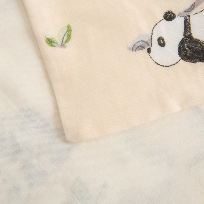 91家纺网 家纺一手货源 找家纺 嗨皮宝贝 2025新款A类全棉纱布睡袋婴儿薄款夏季宝宝儿童春秋防踢被神器四季通用护肚 盼盼-米