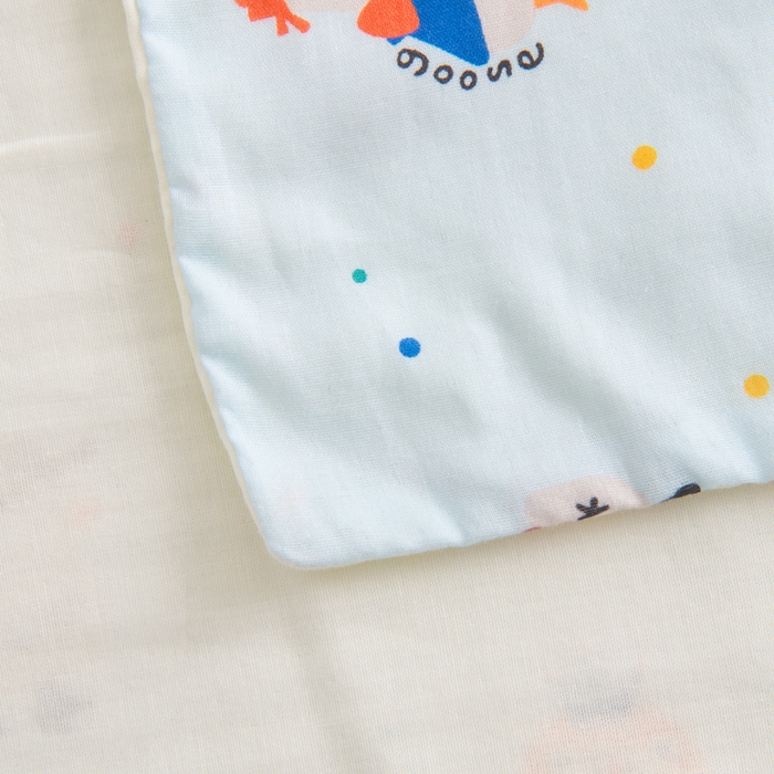 91家纺网 家纺一手货源 找家纺 嗨皮宝贝 2025新款A类全棉纱布睡袋婴儿薄款夏季宝宝儿童春秋防踢被神器四季通用护肚 HAPPY王国-蓝