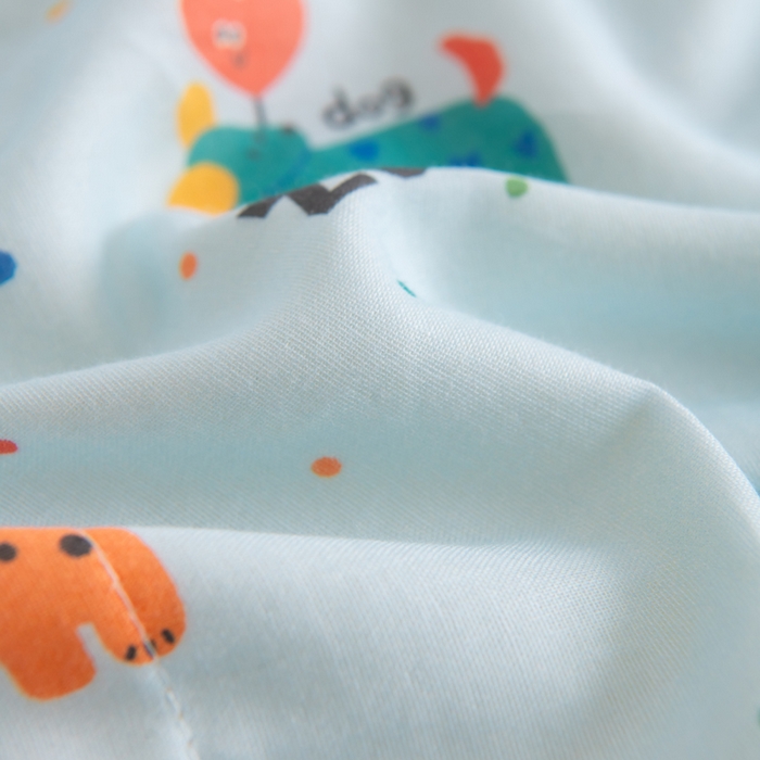 91家纺网 家纺一手货源 找家纺 嗨皮宝贝 2025新款A类全棉纱布睡袋婴儿薄款夏季宝宝儿童春秋防踢被神器四季通用护肚 HAPPY王国-蓝