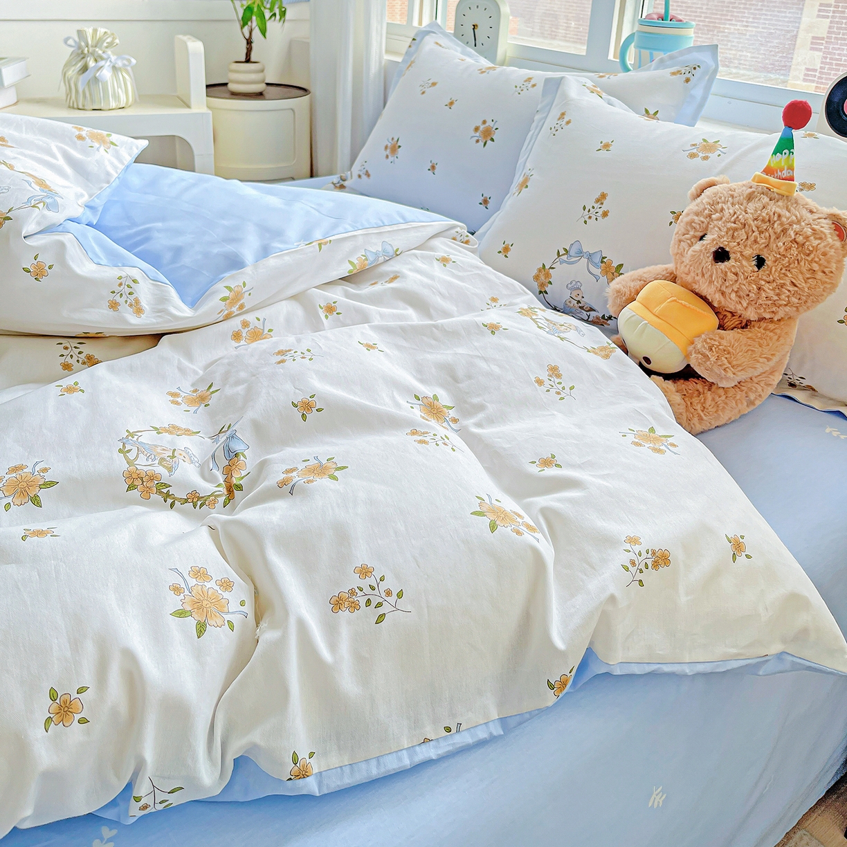 91家纺网 家纺一手货源 找家纺 恩泽2025全棉印花四件套 花香梦境