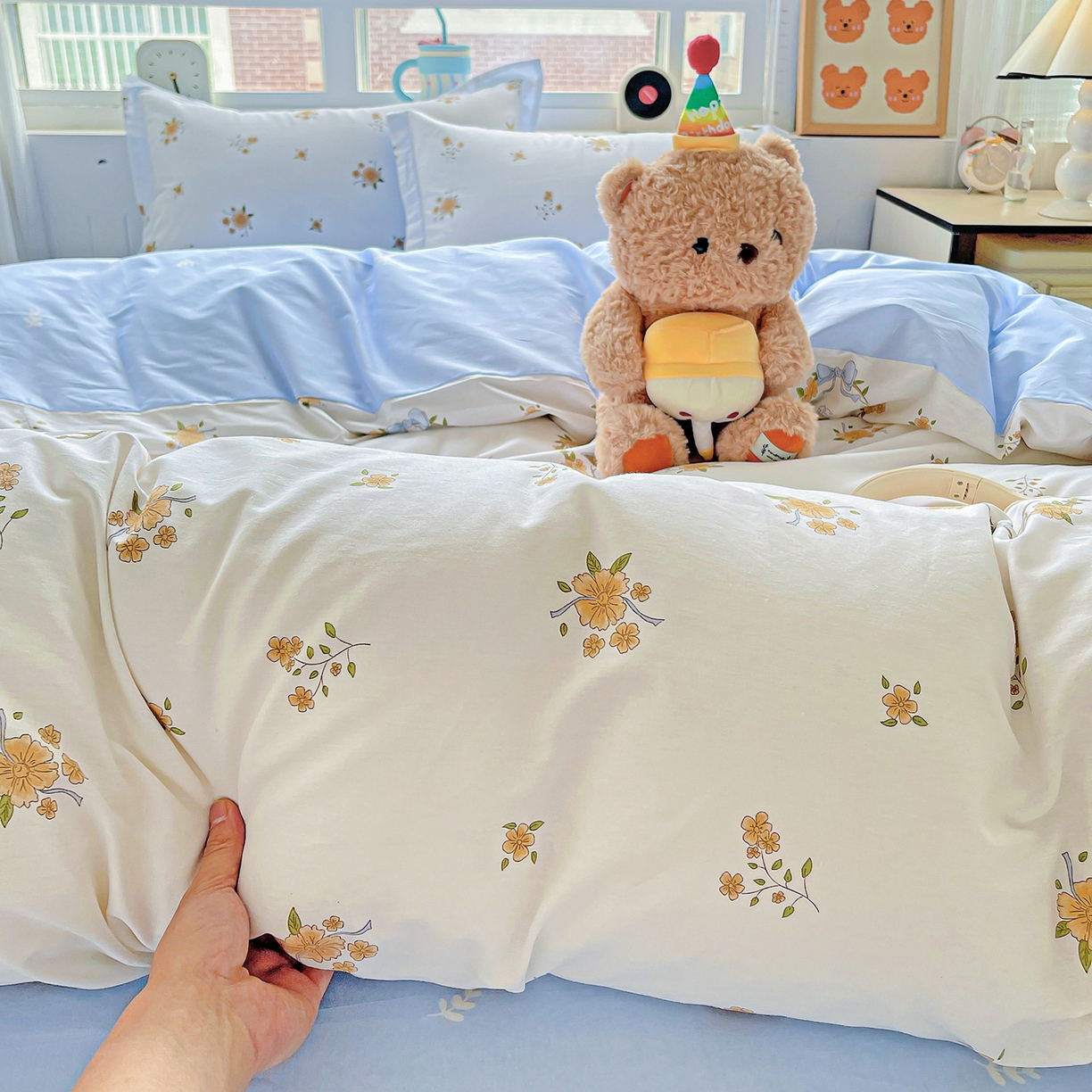 91家纺网 家纺一手货源 找家纺 恩泽2025全棉印花四件套 花香梦境