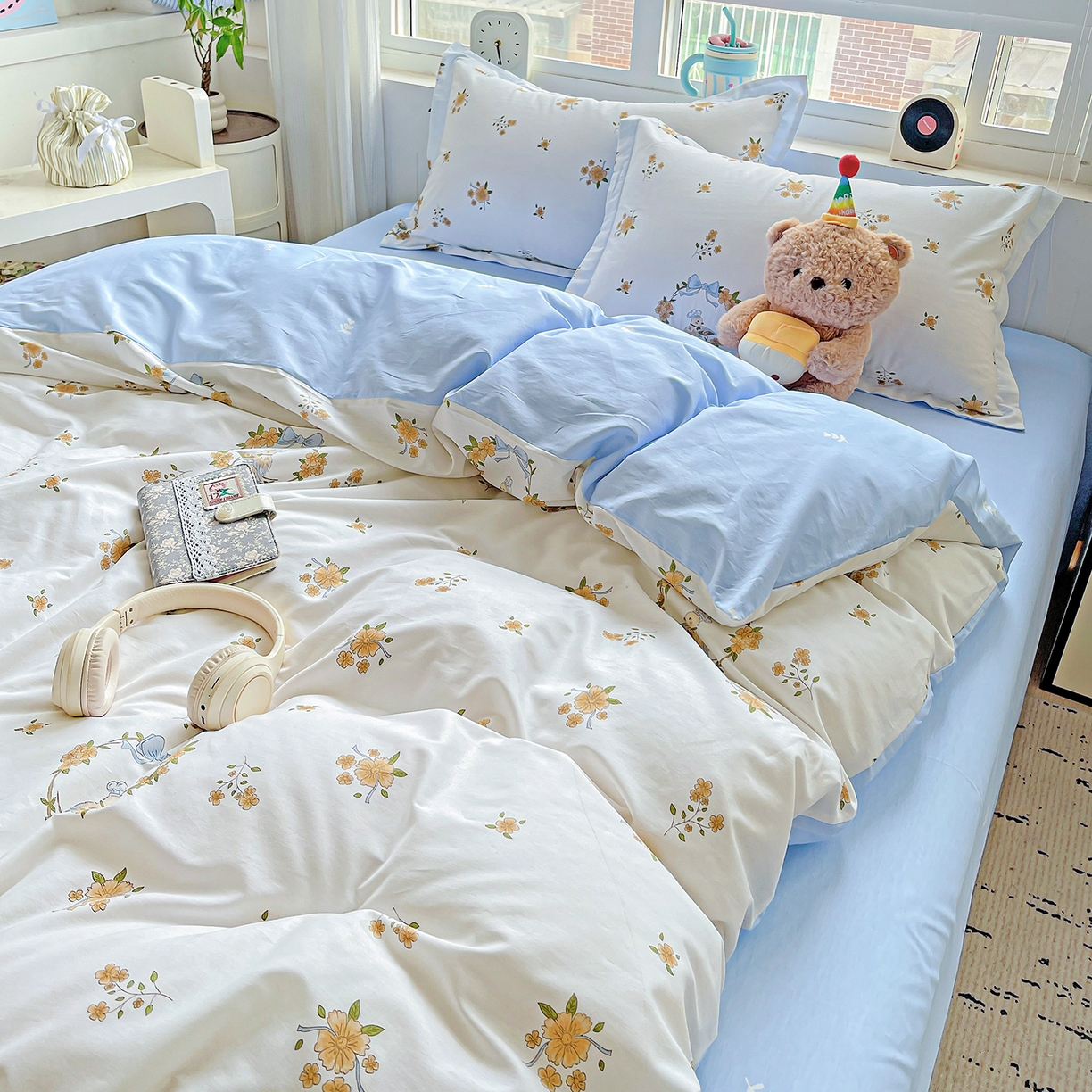 91家纺网 家纺一手货源 找家纺 恩泽2025全棉印花四件套 花香梦境