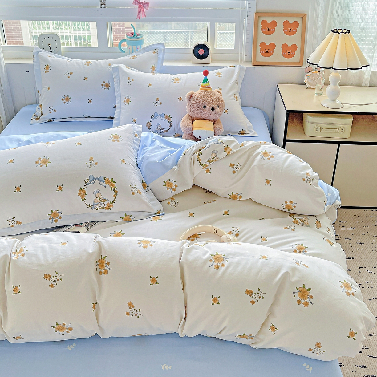 91家纺网 家纺一手货源 找家纺 恩泽2025全棉印花四件套 花香梦境