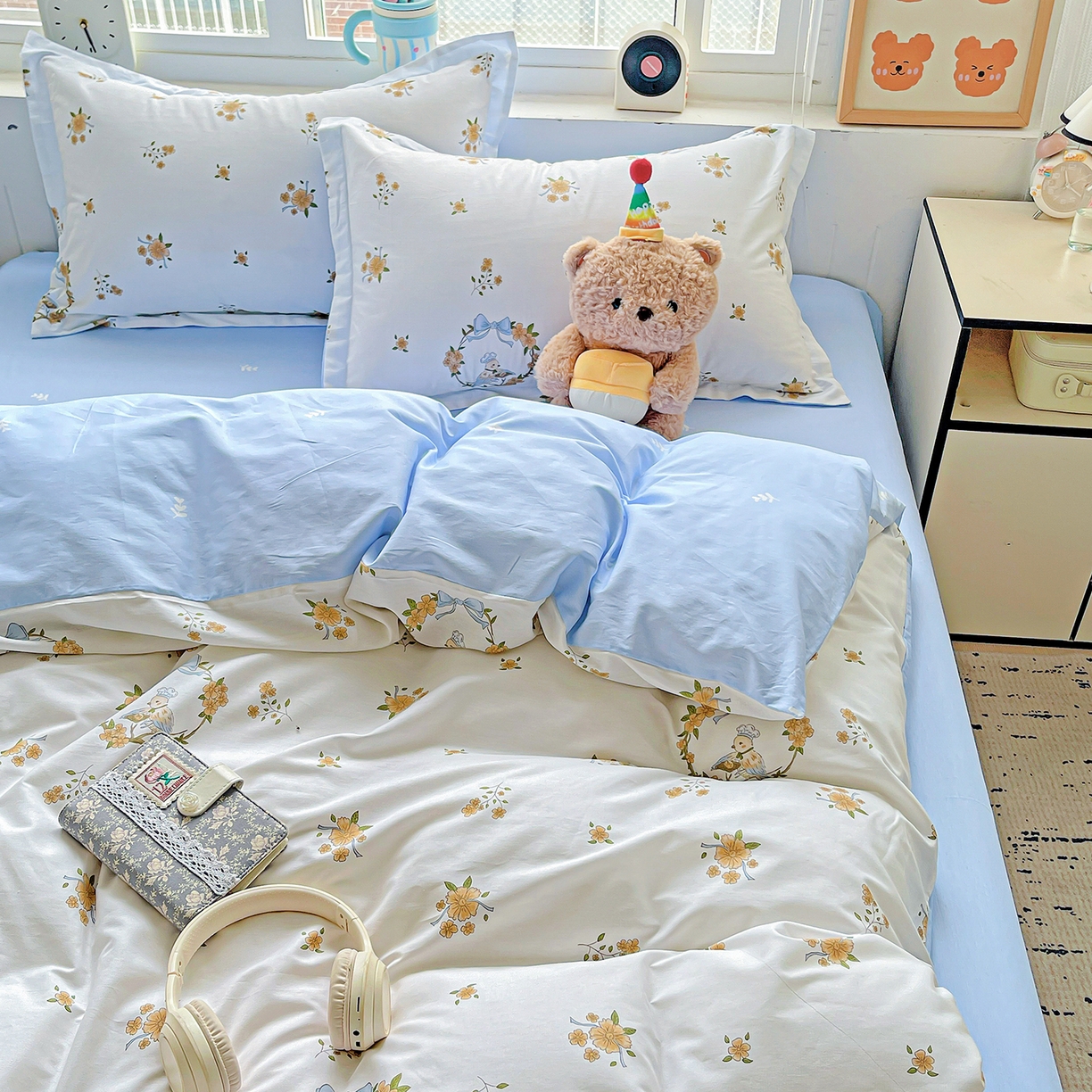 91家纺网 家纺一手货源 找家纺 恩泽2025全棉印花四件套 花香梦境