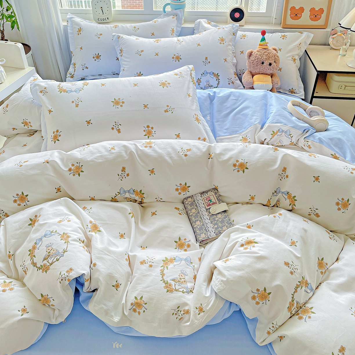 91家纺网 家纺一手货源 找家纺 恩泽2025全棉印花四件套 花香梦境