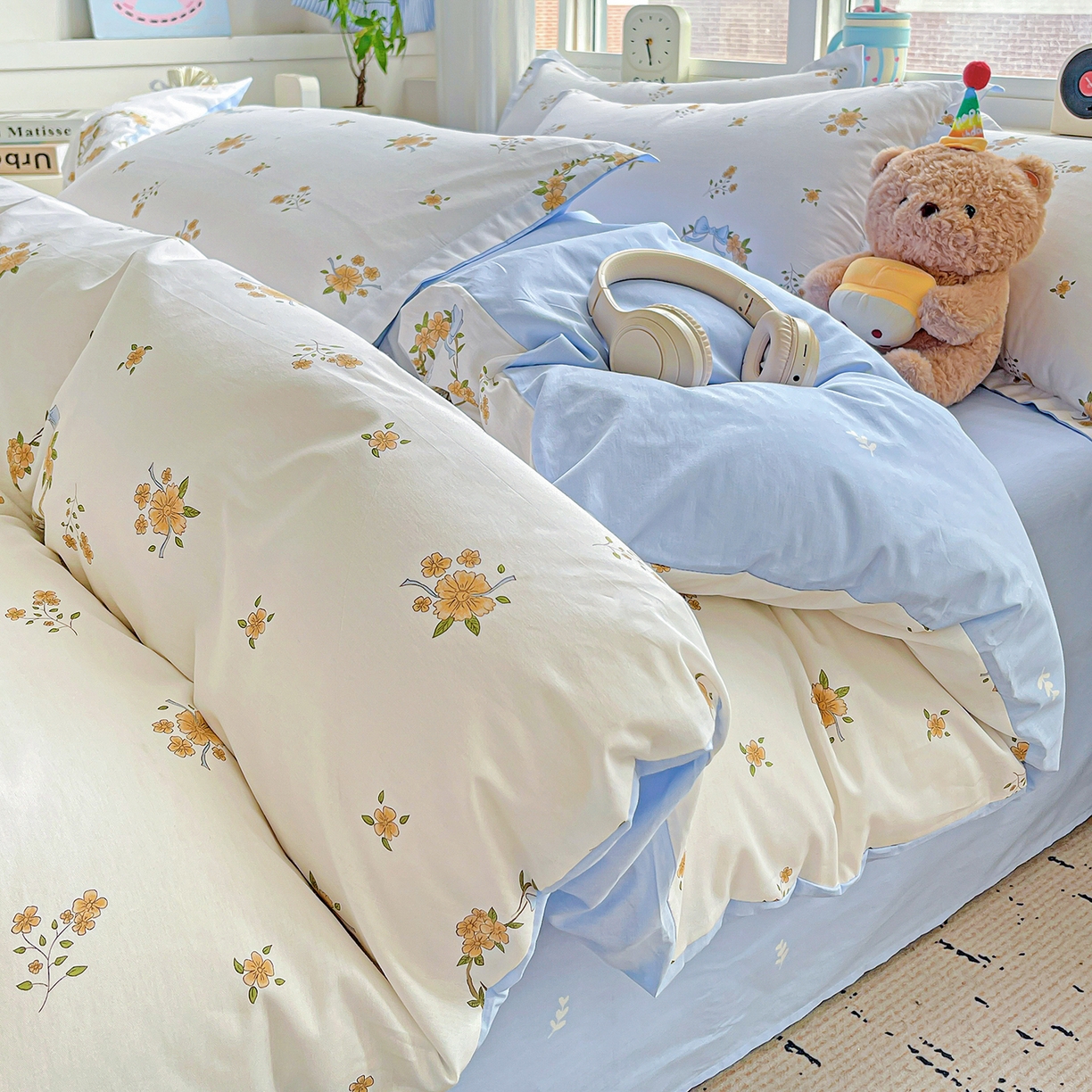 91家纺网 家纺一手货源 找家纺 恩泽2025全棉印花四件套 花香梦境