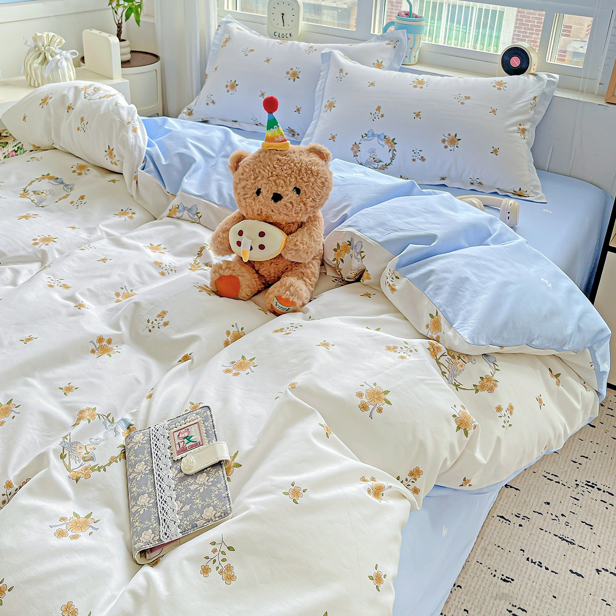 91家纺网 家纺一手货源 找家纺 恩泽2025全棉印花四件套 花香梦境