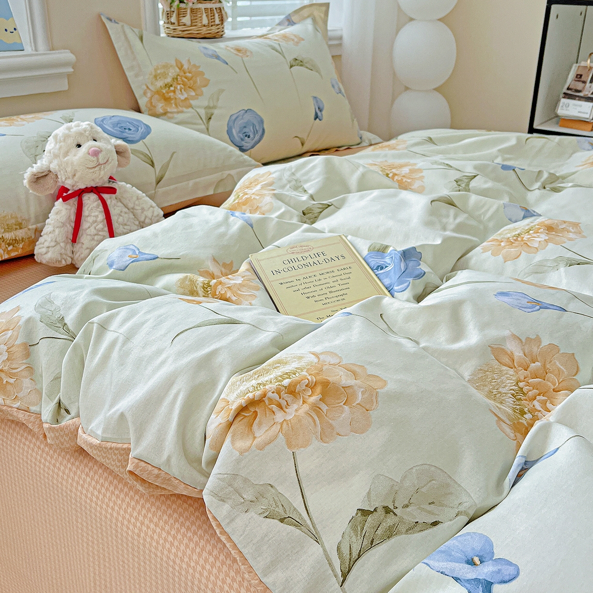 91家纺网 家纺一手货源 找家纺 恩泽2025全棉印花四件套 锦花缘