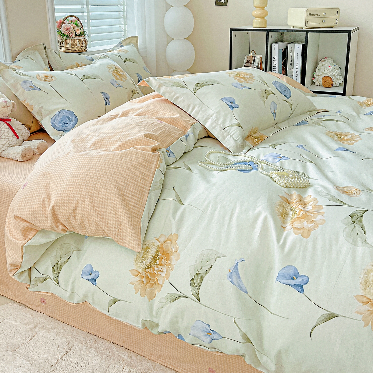 91家纺网 家纺一手货源 找家纺 恩泽2025全棉印花四件套 锦花缘