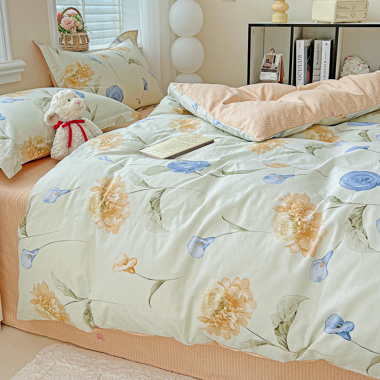 91家纺网 家纺一手货源 找家纺 恩泽2025全棉印花四件套 锦花缘