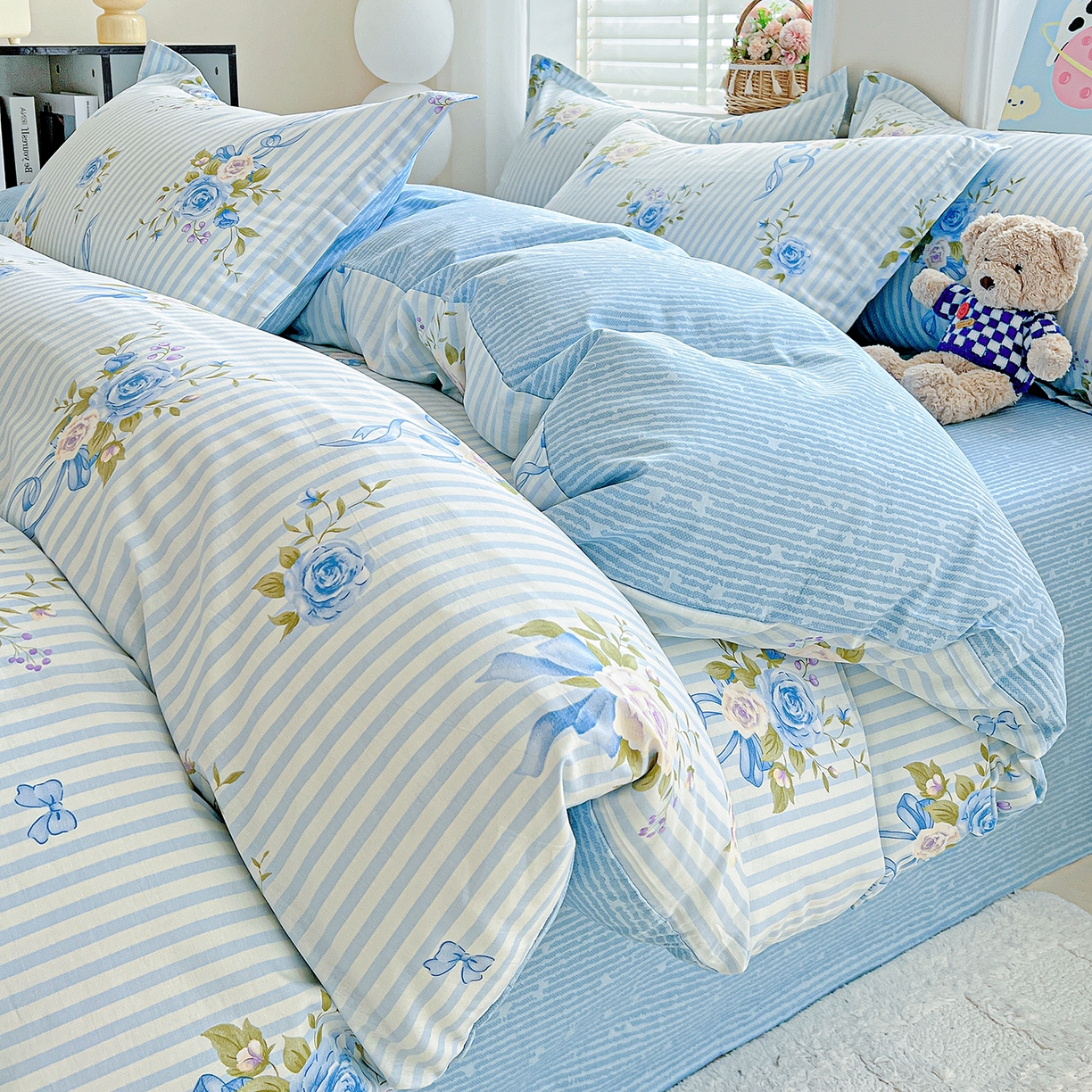 恩泽2025全棉印花四件套 镜花水月