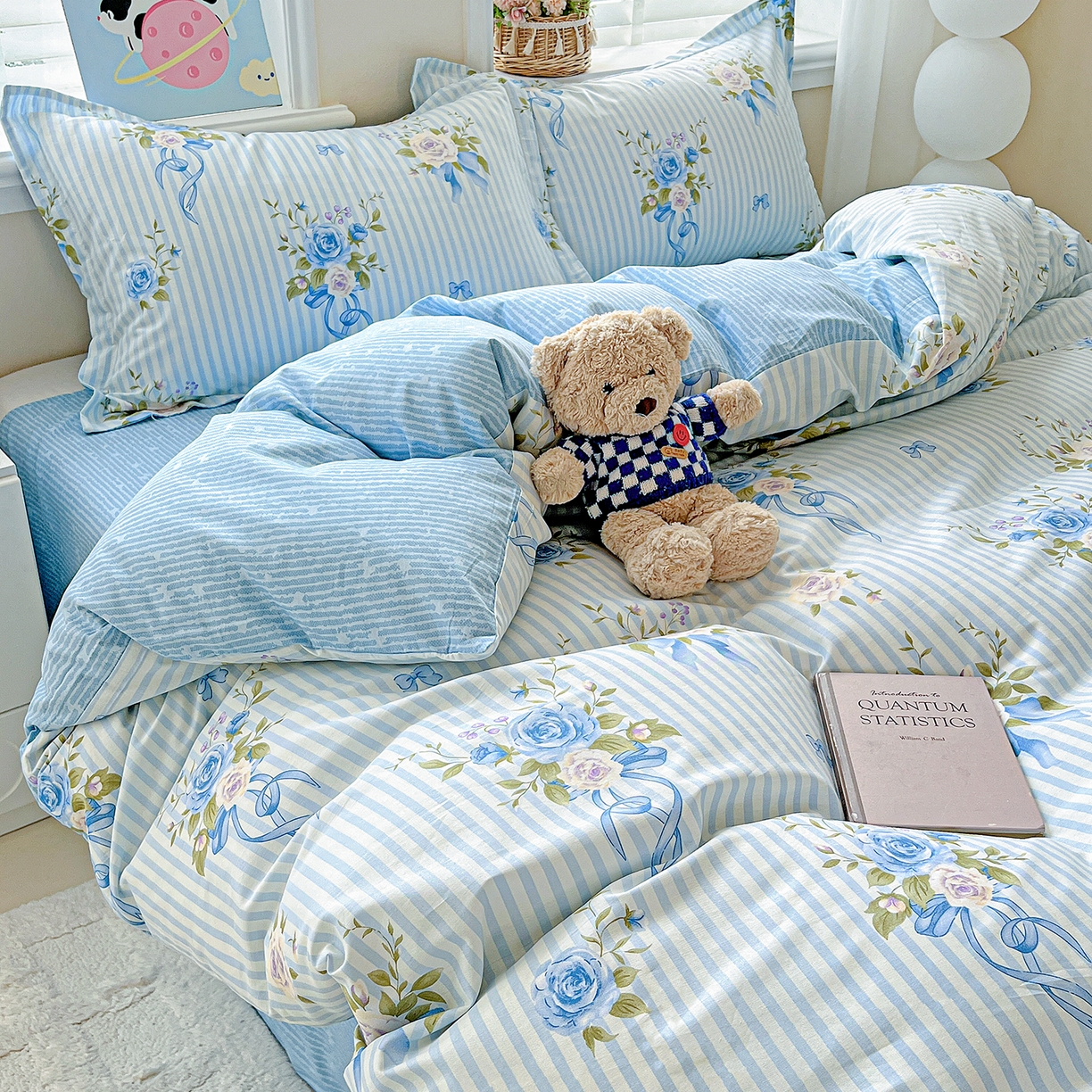 91家纺网 家纺一手货源 找家纺 恩泽2025全棉印花四件套 镜花水月