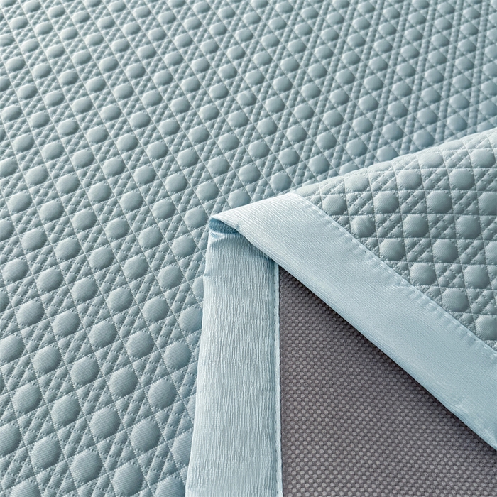 91家纺网 家纺一手货源 找家纺 耐思家纺 2025新款MIN豆豆凉席空调席系列-床席款 MIN冰豆豆-冰晶蓝-床席款