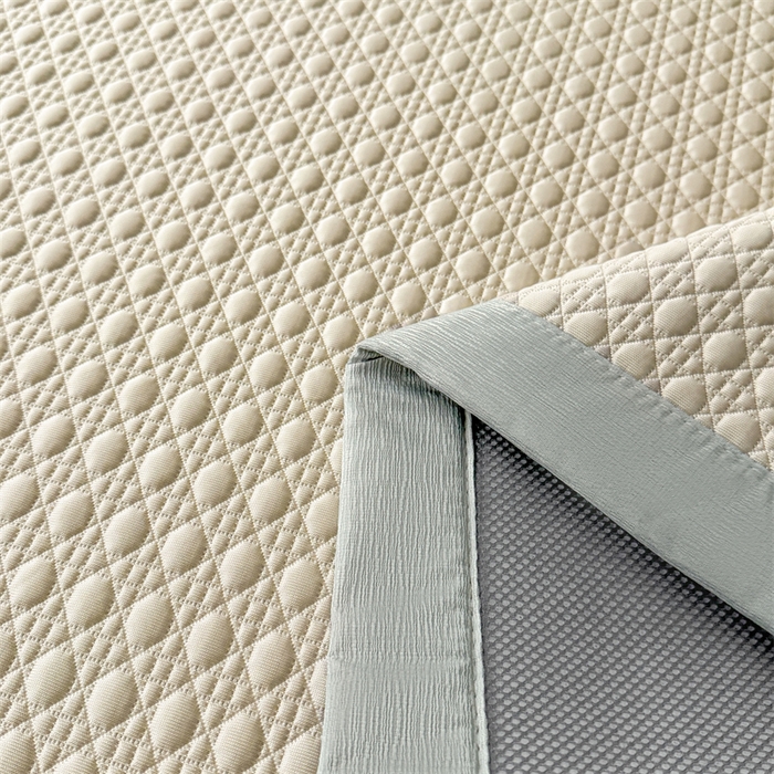 91家纺网 家纺一手货源 找家纺 耐思家纺 2025新款MIN豆豆凉席空调席系列-床席款 MIN冰豆豆-麦卡其-床席款