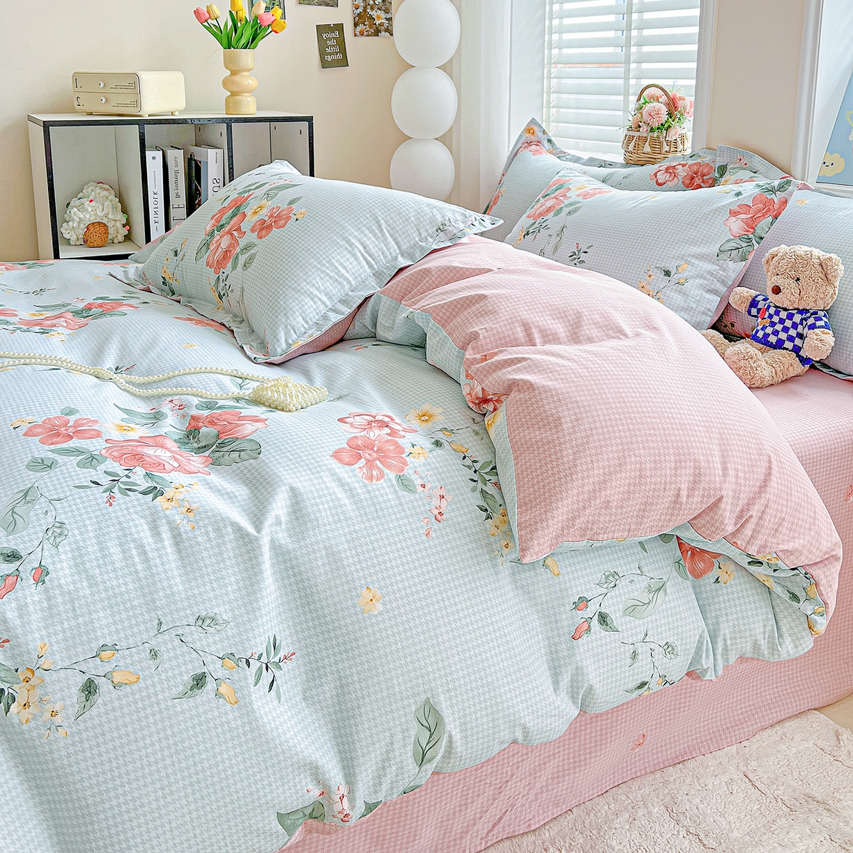 91家纺网 家纺一手货源 找家纺 恩泽2025全棉印花四件套 洛川花海