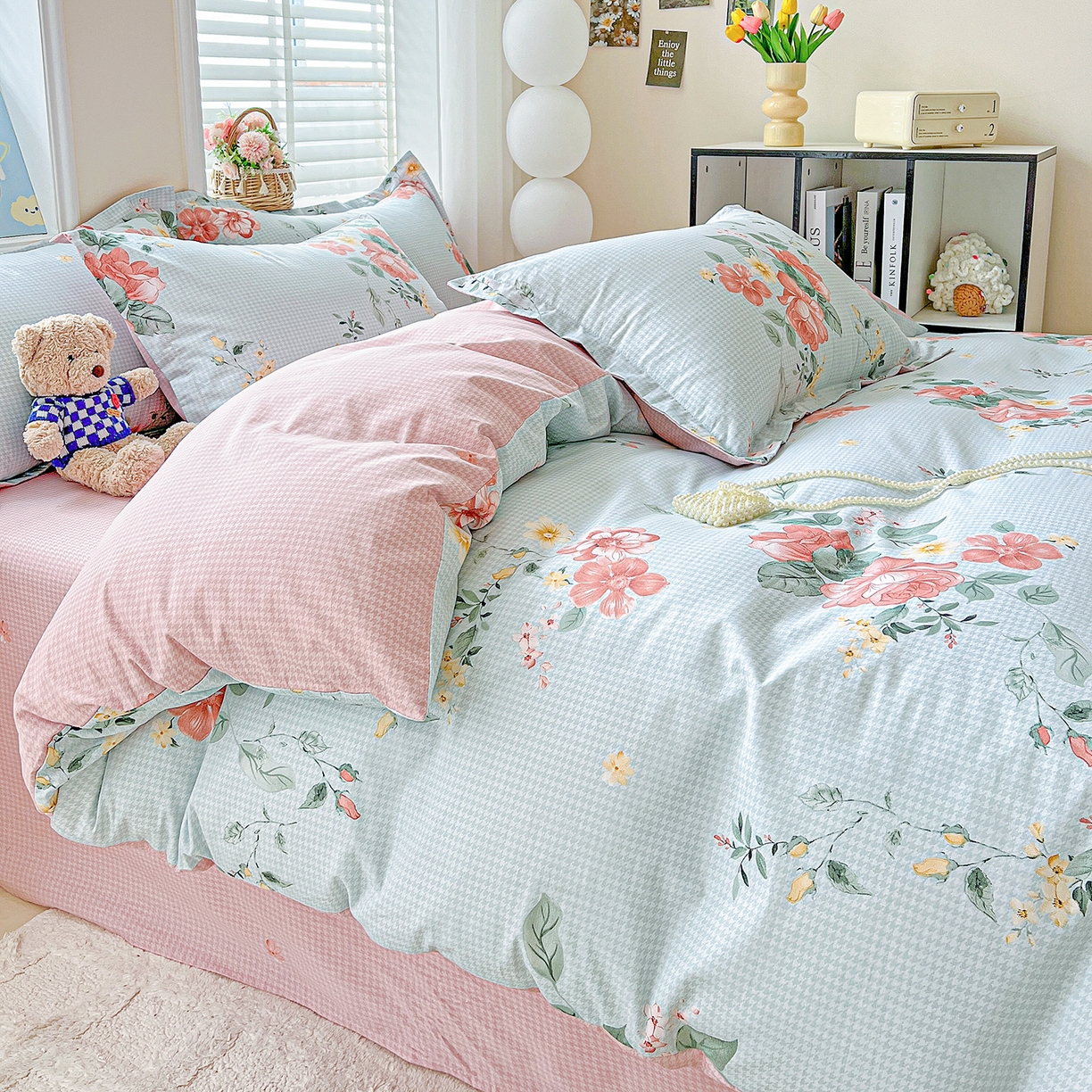 91家纺网 家纺一手货源 找家纺 恩泽2025全棉印花四件套 洛川花海