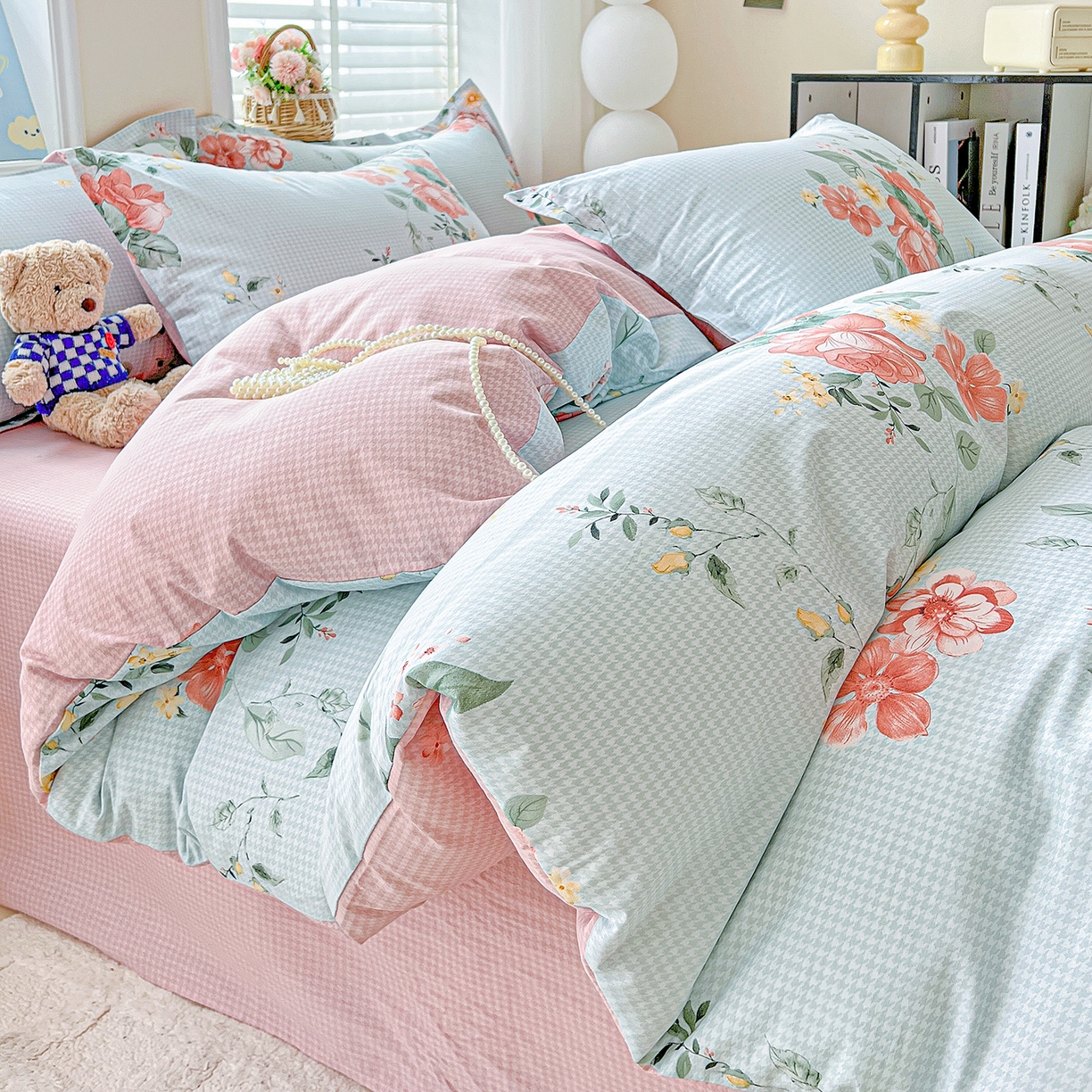 91家纺网 家纺一手货源 找家纺 恩泽2025全棉印花四件套 洛川花海