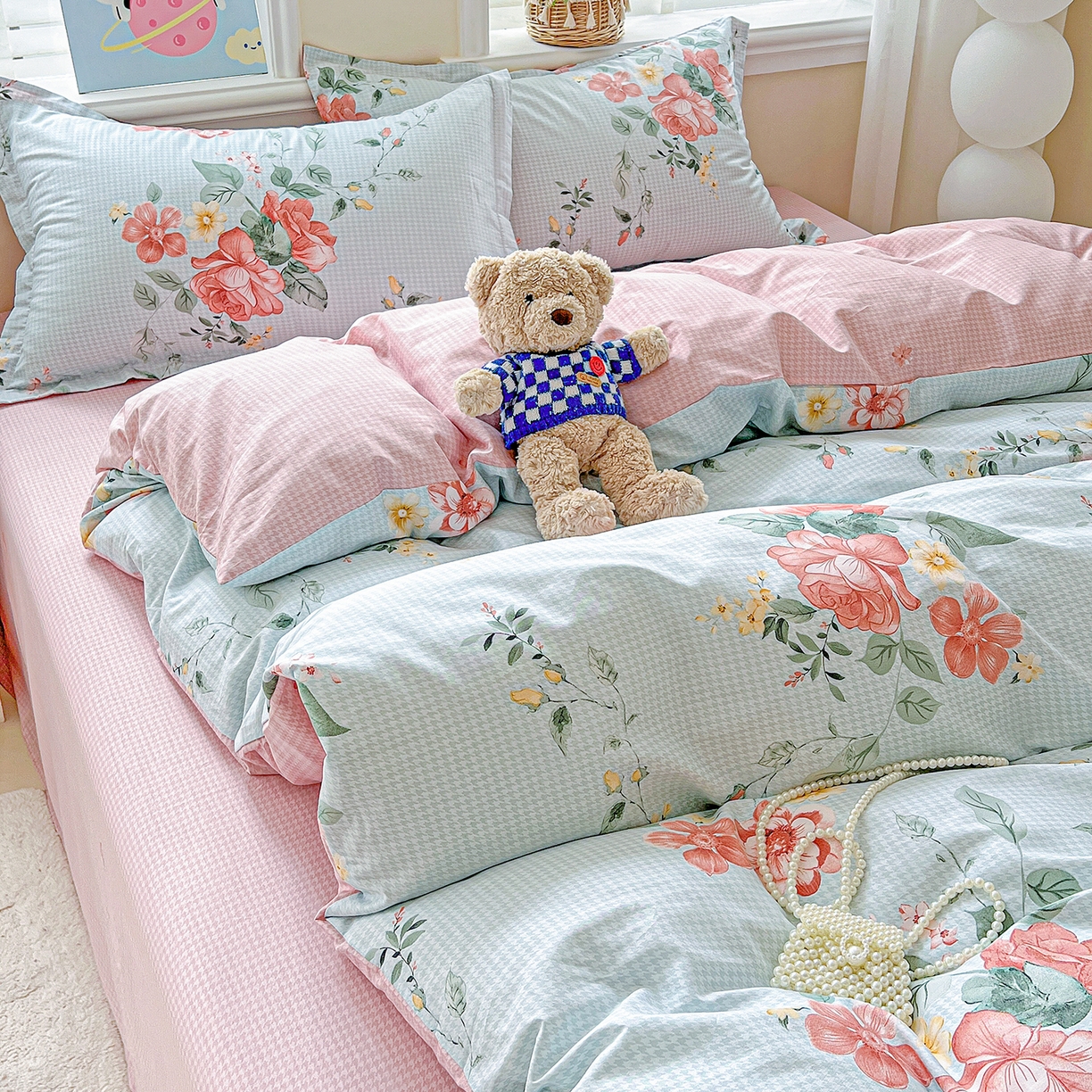 91家纺网 家纺一手货源 找家纺 恩泽2025全棉印花四件套 洛川花海