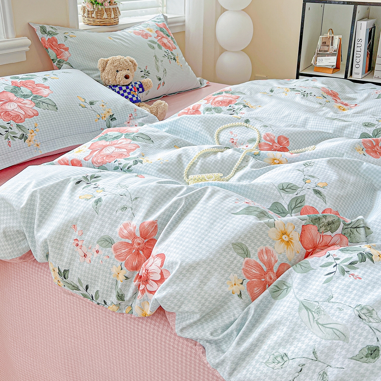 91家纺网 家纺一手货源 找家纺 恩泽2025全棉印花四件套 洛川花海