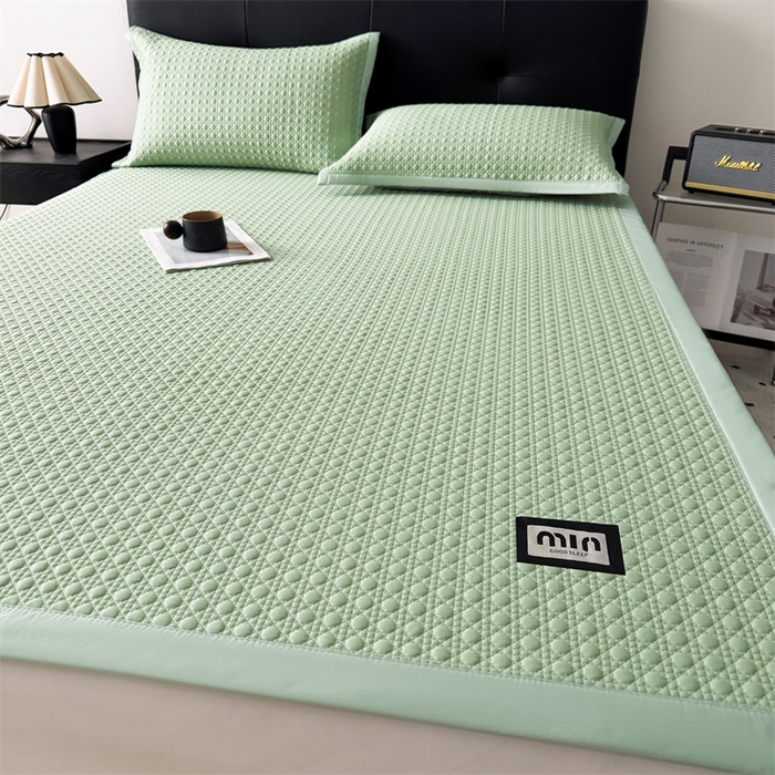 91家纺网 家纺一手货源 找家纺 耐思家纺 2025新款MIN豆豆凉席空调席系列-床席款 MIN冰豆豆-月光绿-床席款