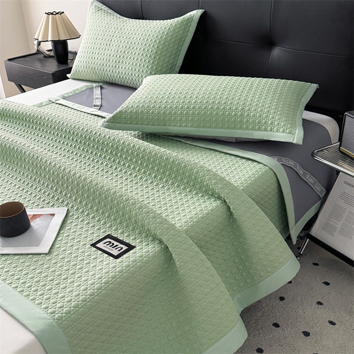 91家纺网 家纺一手货源 找家纺 耐思家纺 2025新款MIN豆豆凉席空调席系列-床席款 MIN冰豆豆-月光绿-床席款