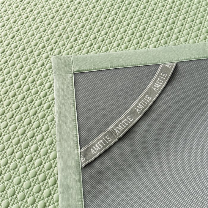 91家纺网 家纺一手货源 找家纺 耐思家纺 2025新款MIN豆豆凉席空调席系列-床席款 MIN冰豆豆-月光绿-床席款