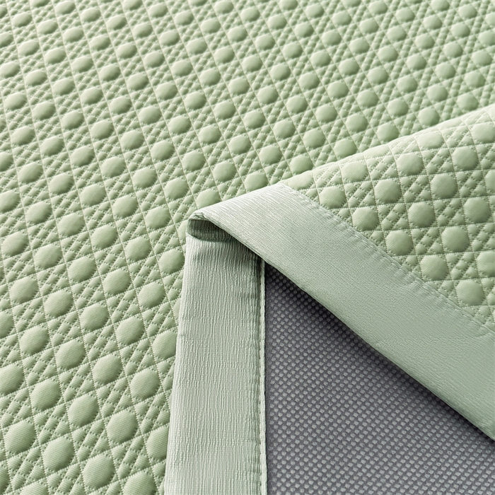 91家纺网 家纺一手货源 找家纺 耐思家纺 2025新款MIN豆豆凉席空调席系列-床席款 MIN冰豆豆-月光绿-床席款